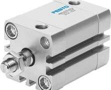 Compact pneumatic cylinders, short-stroke and flat cylinders