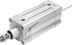 Linear cylinders with displacement encoders