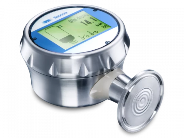 Hydrostatic level sensor with hygienic connection and touch screen