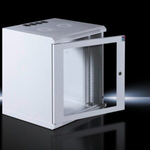 Wall-Mount Network Enclosure with glazed door, with 482.6 mm (19") mounting angles