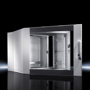 Wall-mounted enclosures EL, 3-part with punched rails and mounting angles, depth-variable