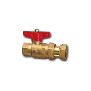 BALL VALVE WITH EXTENSION FITTING - T12 SERIES - FEMALE/SWIVEL NUT - ALUMINIUM HANDLE