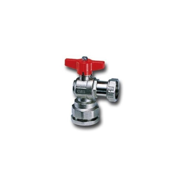 RIGHT ANGLE BALL VALVE FOR WATER METER INLET - T12 SERIES - POLYETHYLENE/SWIVEL NUT