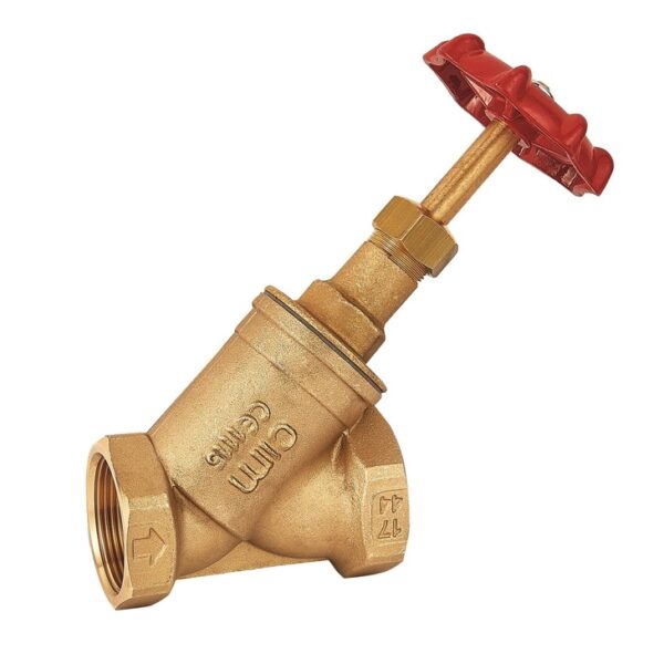 OBLIQUE VALVE - WITH SPRING-LOADED NON RETURN VALVE - PN 20