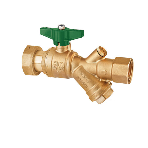 BALL VALVE WITH SWIVEL NUT - STRAINER AND TEST POINT