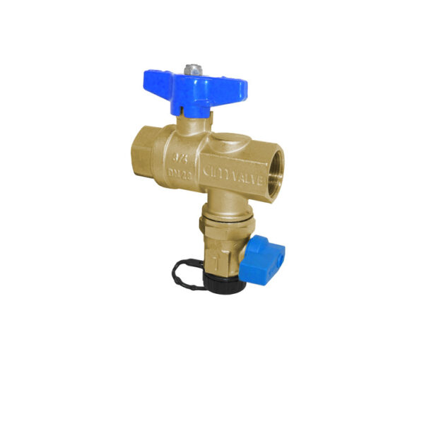 FULL BORE BALL VALVE WITH STRAINER, DRAIN COCK, PLASTIC CAP AND LACE - T12 SERIES