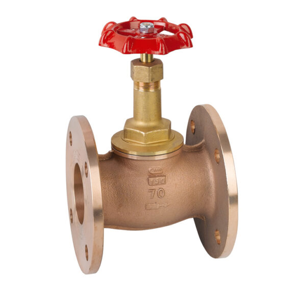 FLANGED BRONZE GLOBE VALVE METAL TO METAL SEAT - PN 16 - DRILLED FLANGE PN 10