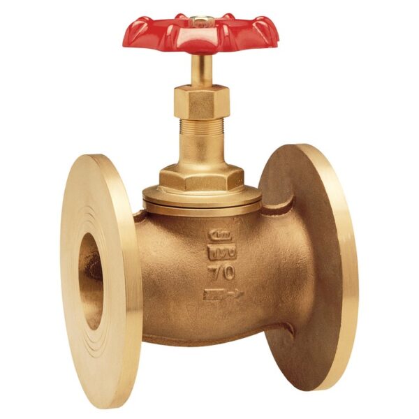 FLANGED BRONZE GLOBE VALVE - PTFE SEAT - PN 16 - UNDRILLED FLANGE PN 16