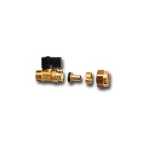 BALL VALVE MALE CONNECTIONS FOR PEX PIPE - COMPACT TYPE - PN 16