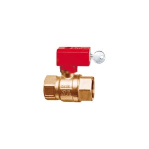 FULL BORE BALL VALVE WITH LOCKABLE HANDLE IN OPEN/CLOSED POSITION- "CR" BRASS - SERIES T12
