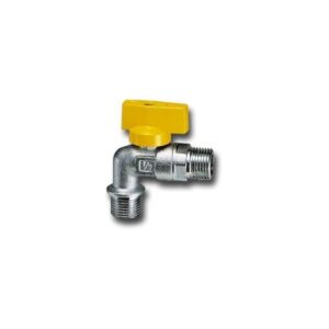 RIGHT ANGLE BALL BIB COCK FOR GAS - UNI-CIG 9891 - MALE/MALE