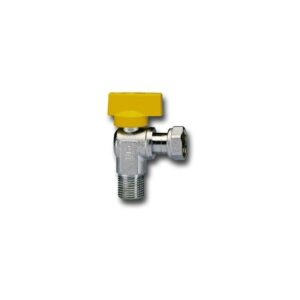 RIGHT ANGLE BALL BIB COCK FOR BOILERS - MALE/SWIVEL NUT