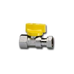 STRAIGHT BALL BIB COCK FOR BOILERS - "PRESS AND TURN" SAFETY HANDLE - FEMALE/SWIVEL NUT