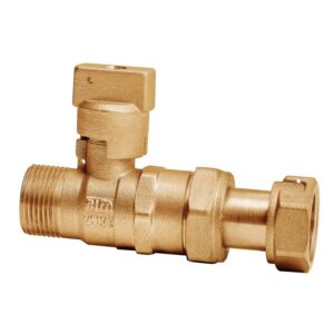 BALL VALVE WITH EXTENSION FITTING - T12 SERIES - MALE/SWIVEL NUT - CAP CH13