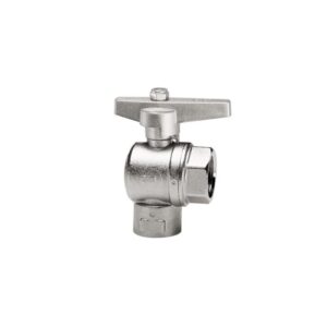 RIGHT ANGLE FULL BORE BALL VALVE - T10 SERIES - FEMALE/FEMALE - BRASS HANDLE