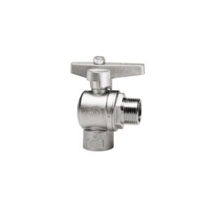 RIGHT ANGLE FULL BORE BALL VALVE - T10 SERIES - FEMALE/MALE - BRASS HANDLE