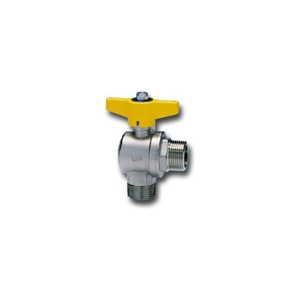 RIGHT ANGLE FULL BORE BALL VALVE FOR GAS - T10 TYPES - MALE/MALE