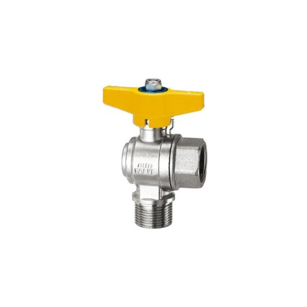RIGHT ANGLE FULL BORE BALL VALVE FOR GAS - TYPE T12 - MALE/FEMALE