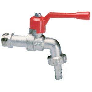 BALL BIB COCK WITH REDUCED HOSE UNION - ALUMINIUM LEVER HANDLE