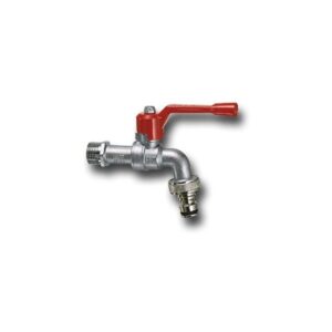 BALL BIB COCK WITH QUICK HOSE UNION - ALUMINIUM LEVER HANDLE