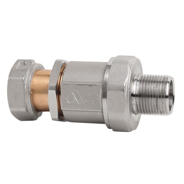 MA FITTING WITH INSPECTABLE UFR DEVICE - SWIVEL NUT - LOCK NUT - WATER METER OUTLET